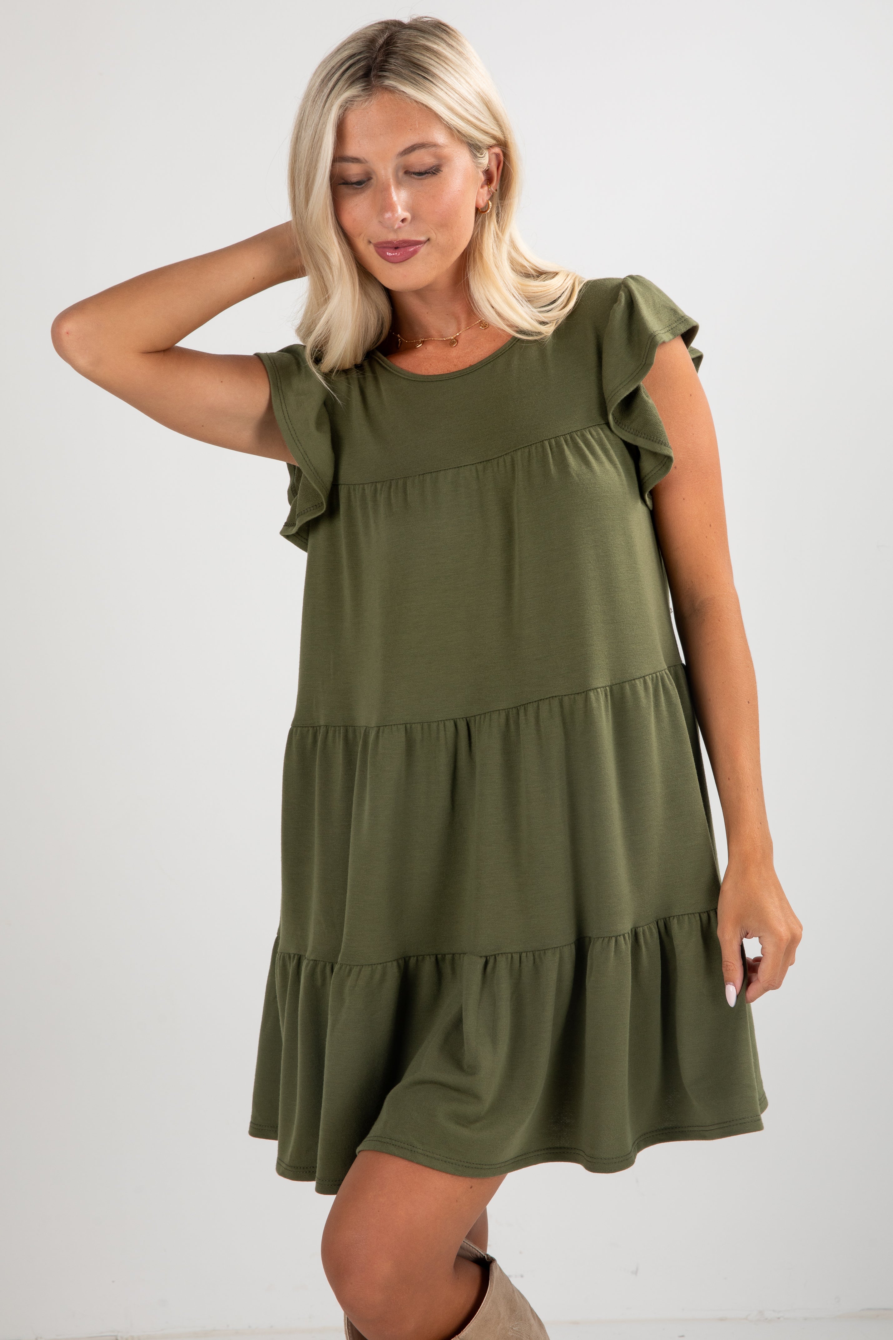 FINAL SALE - All Dolled Up Tiered Mini Dress
