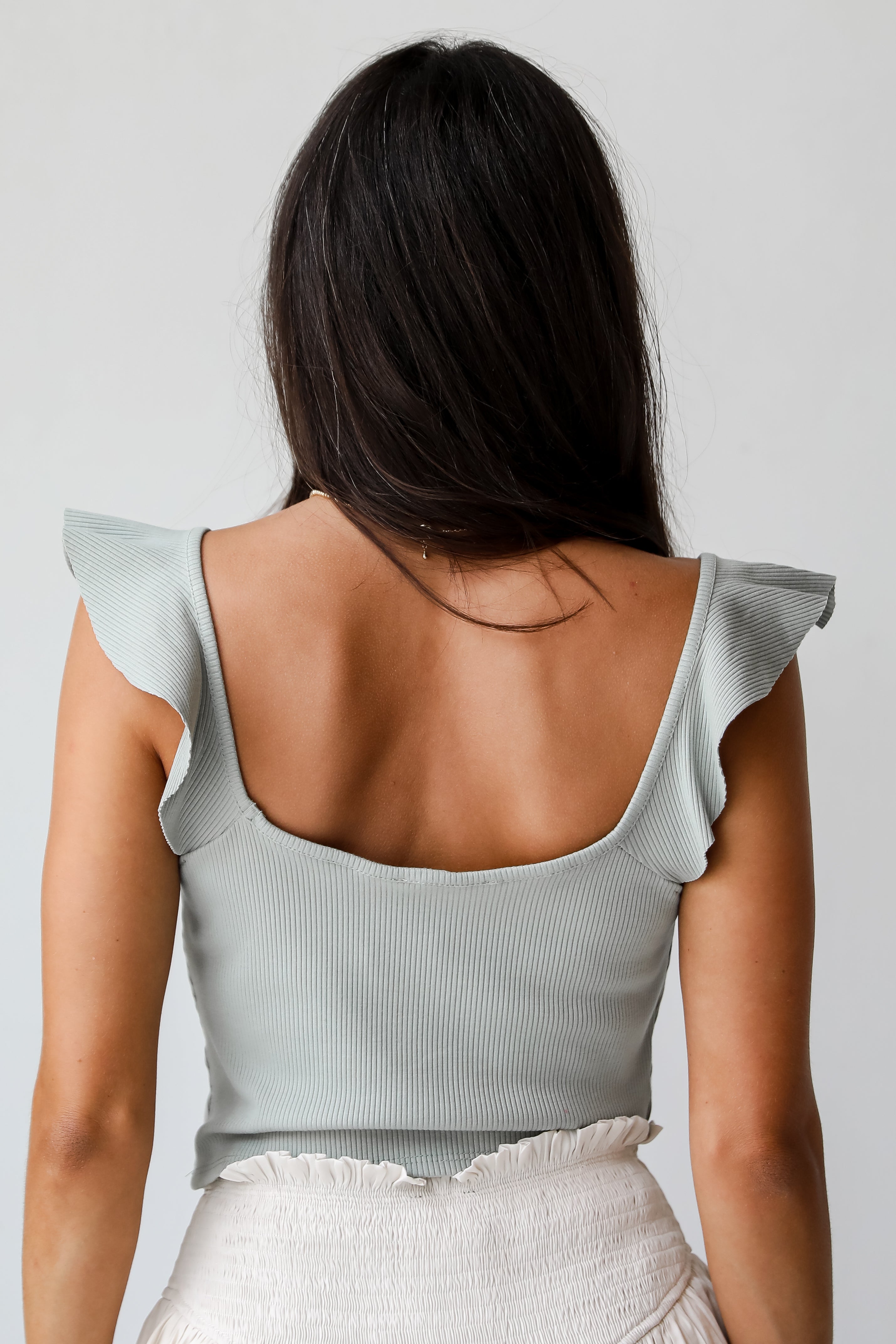 Sierra Cropped Ruffle Tank - DU DEAL