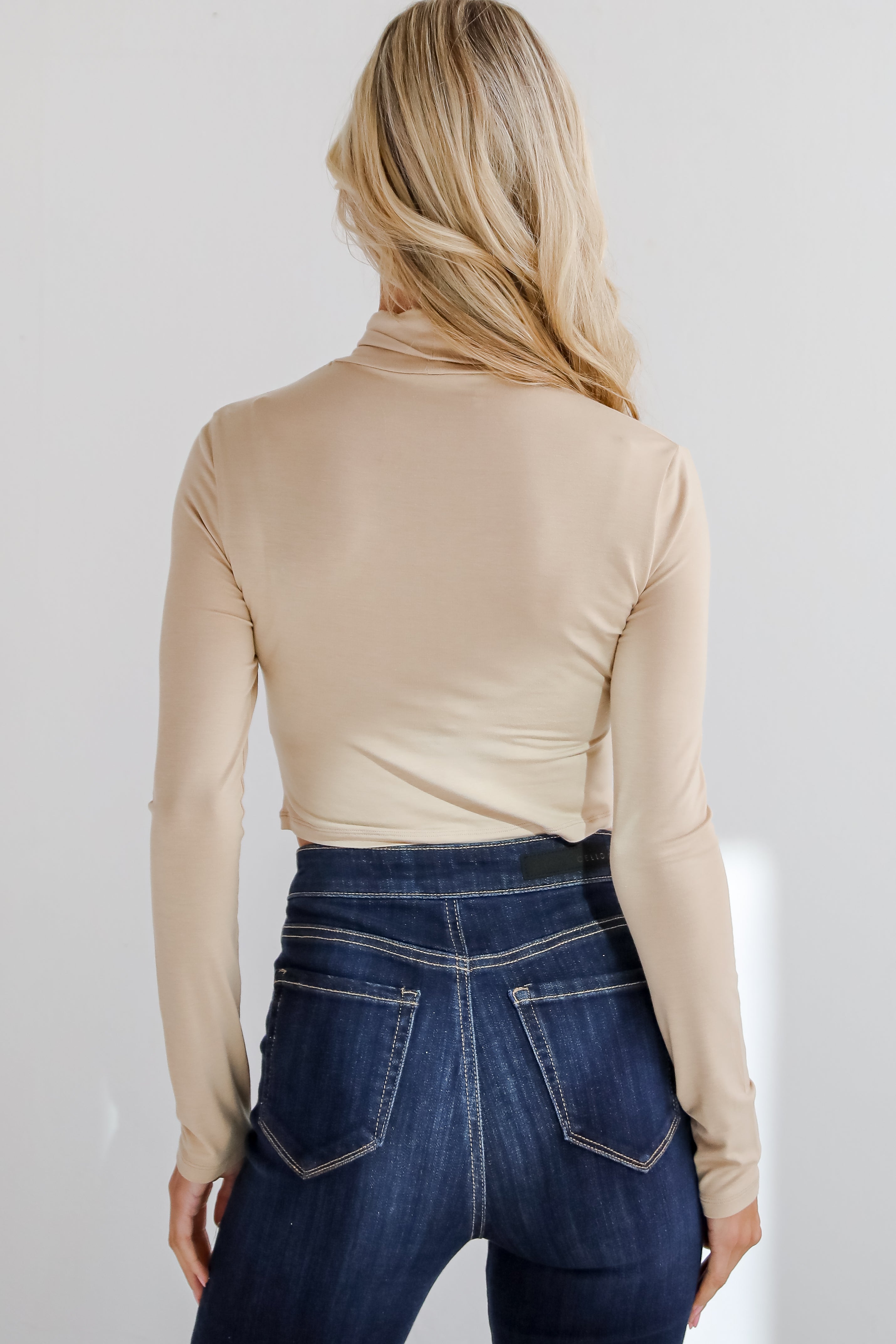 FINAL SALE - Aurora Mock Neck Crop Top - DU DEAL