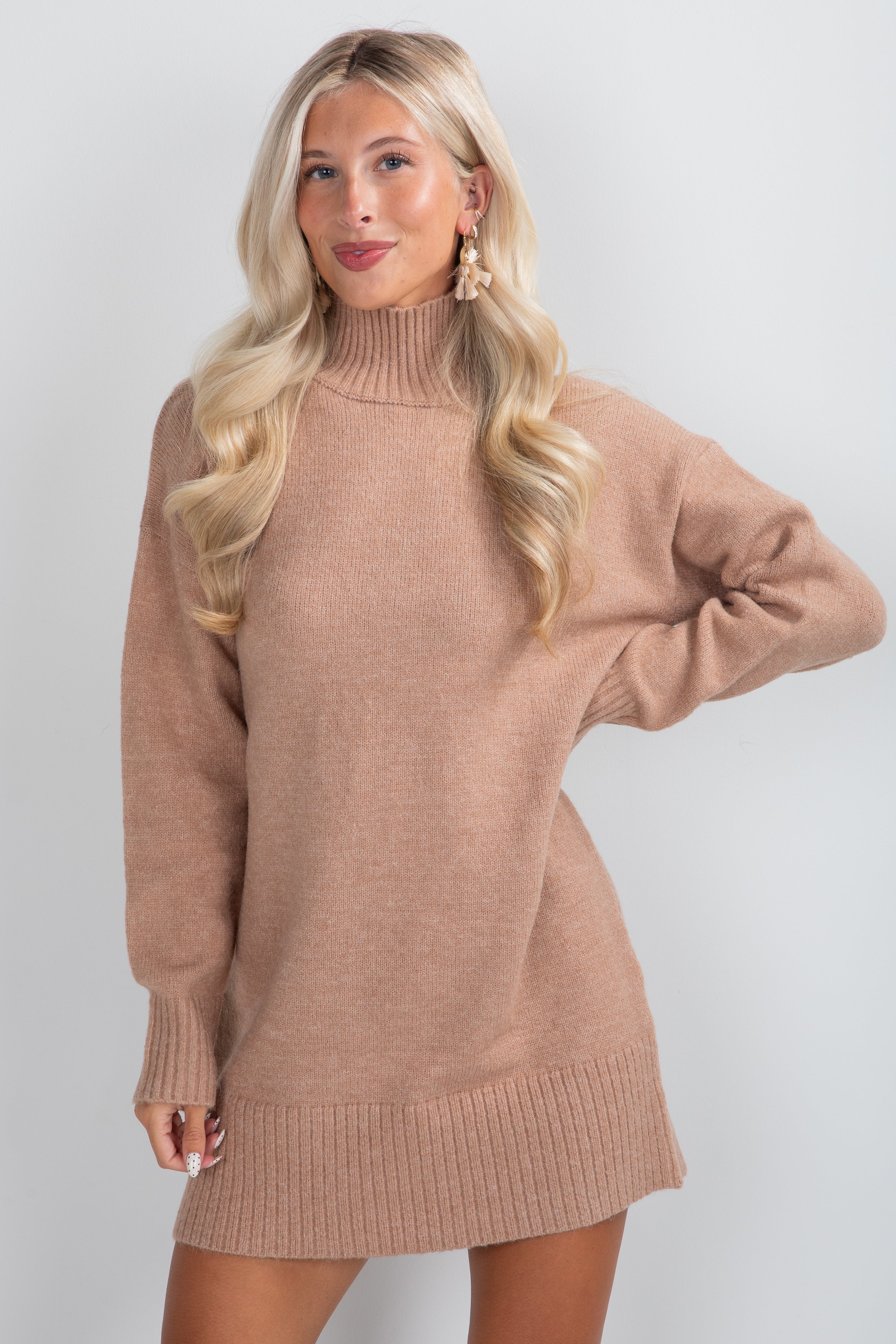 Sweet To Me Turtleneck Sweater Dress