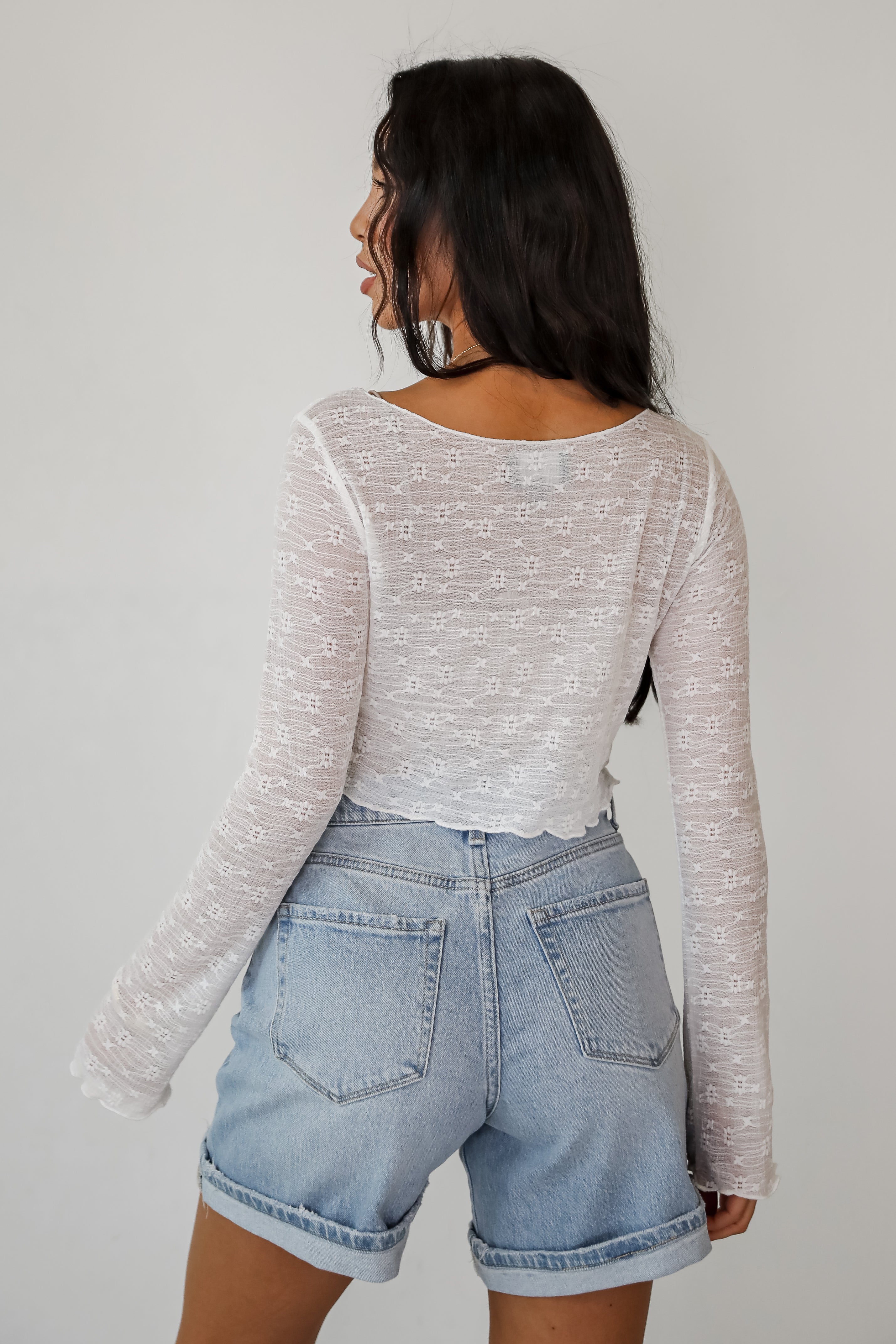 FINAL SALE - Last Forever Floral Mesh Crop Top