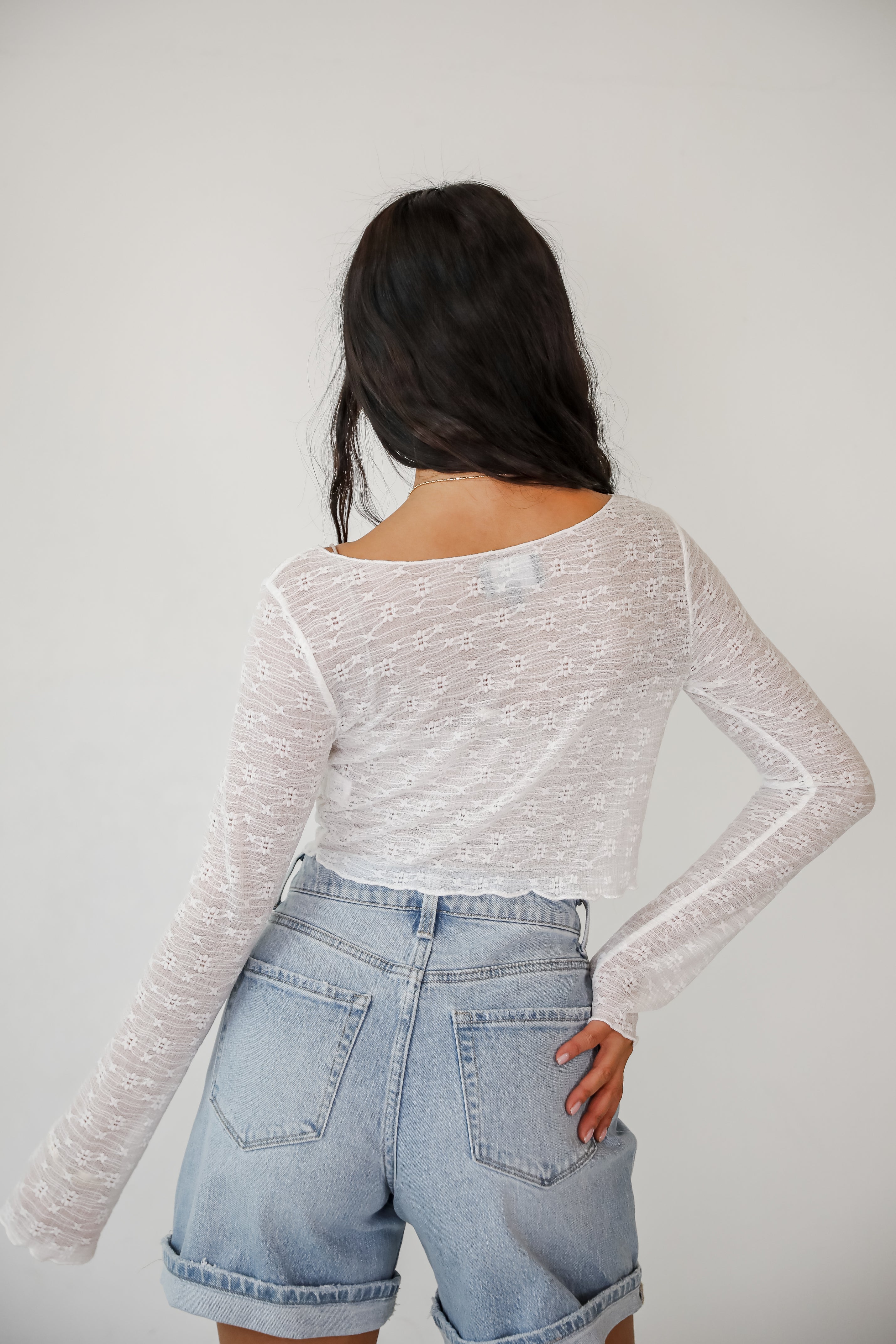 FINAL SALE - Last Forever Floral Mesh Crop Top