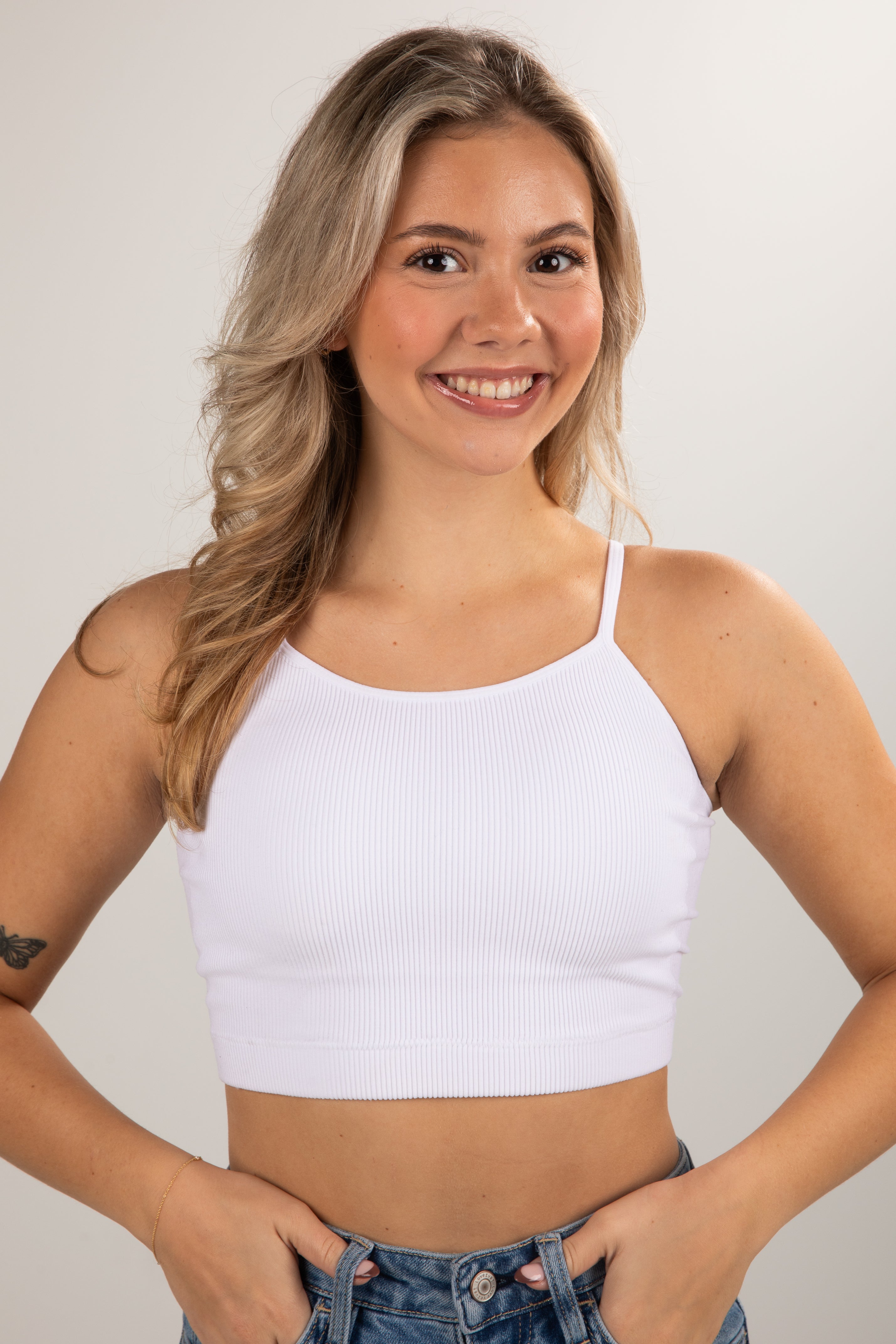 Seamless Ribbed Padded Cami Tank
