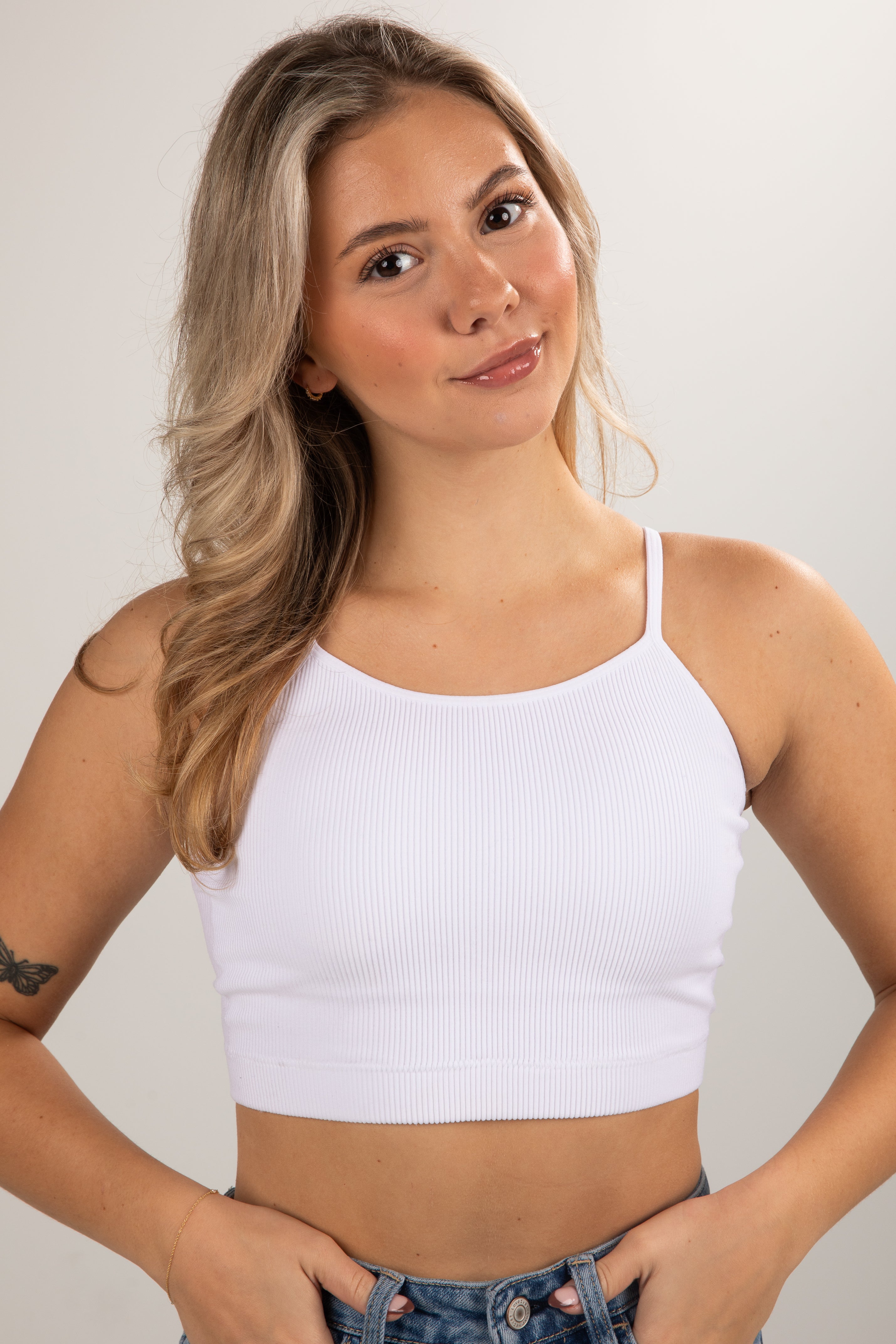 Seamless Ribbed Padded Cami Tank